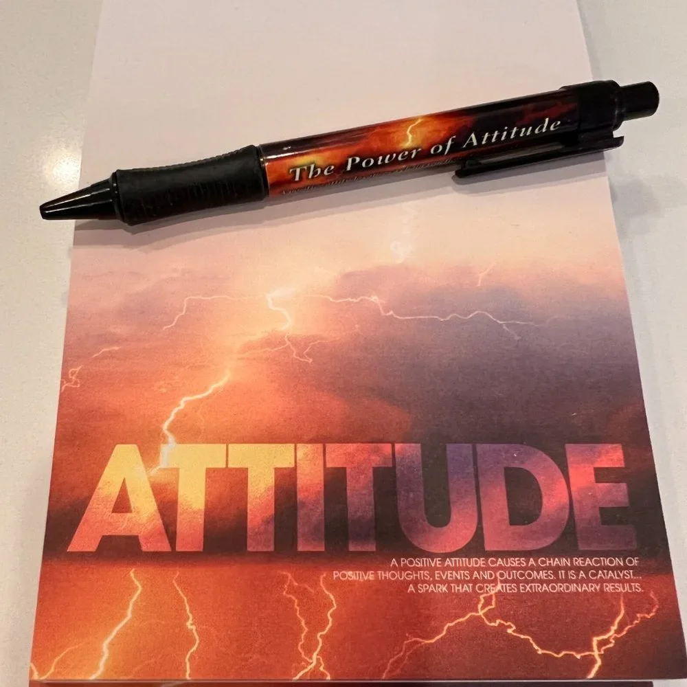 Successories Attitude Motivational Notepads (2) with Matching Pen